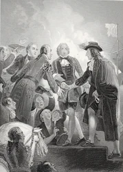 Die Landung von Wilhelm III. in Torbay, graviert von A.H. Payne